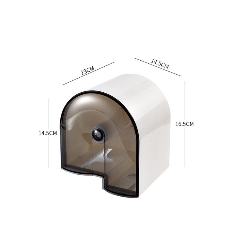 Baffect Bathroom Tissue Box Plastic Roll Paper Holder Transparent Toilet Dispenser Rack with Garbage Storage Toilet Paper Holder