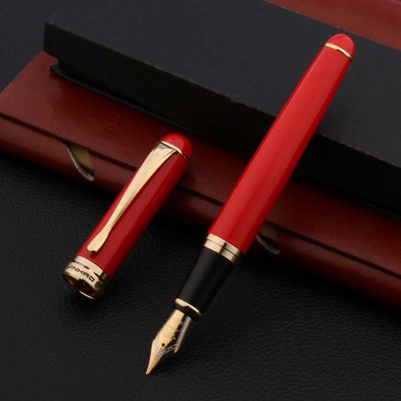 High quality jinhao 750 Fountain Pen chinese red golden elegante fude calligraphy pen Business Office school supplies Writing
High quality jinhao 750 Fountain Pen chinese red golden elegante fude calligraphy pen Business Office school supplies Writing