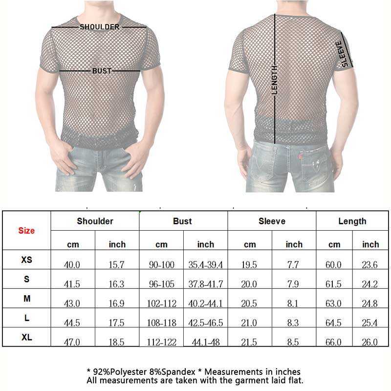 Yellow Mesh See Through Tshirt Men Sexy Short Sleeve Fishnet Transparent Tee Shirt Homme Hip Hop Streetwear Tops Tees 210707