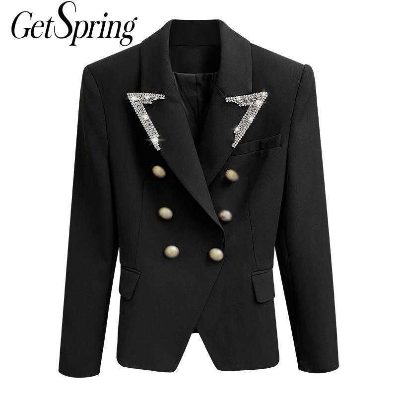 GetSpring Women Blazer Double Breasted Long Sleeve Ladies Black Coat Retro Women's Slim Suit Jacket Autumn 210601
GetSpring Women Blazer Double Breasted Long Sleeve Ladies Black Coat Retro Women's Slim Suit Jacket Autumn 210601