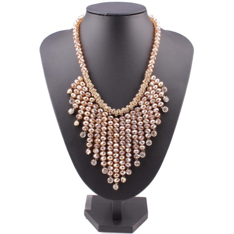 Pendant Necklaces Wholesale Fashion Female Glass Crystal Statement Necklace Transparent Bead Tassel Chunky Women
Pendant Necklaces Wholesale Fashion Female Glass Crystal Statement Necklace Transparent Bead Tassel Chunky Women