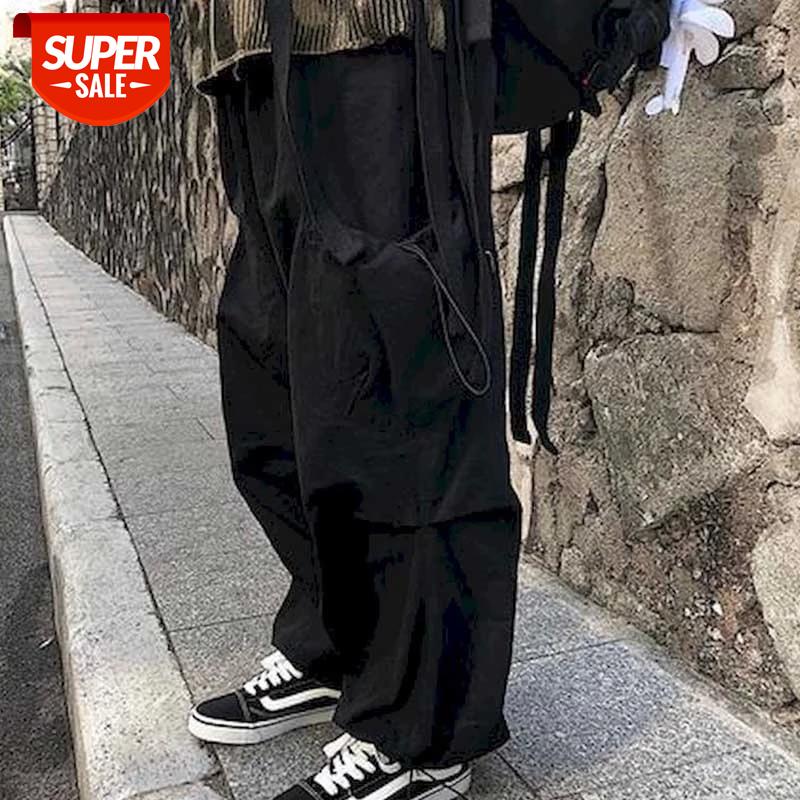New overalls female Korean version ins street handsome wild high waist drawstring trousers loose wide leg casual pants men trend #B148, Black;white
New overalls female Korean version ins street handsome wild high waist drawstring trousers loose wide leg casual pants men trend #B148, Black;white