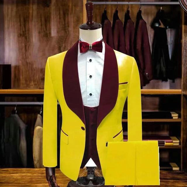 Men' Suits & Blazers Yellow One Button Men Burgundy Lapel Costume Homme Fashion Wedding Party 3 Pcs Groom Prom Blazer Terno Masculino, Pink
Men' Suits & Blazers Yellow One Button Men Burgundy Lapel Costume Homme Fashion Wedding Party 3 Pcs Groom Prom Blazer Terno Masculino, Pink