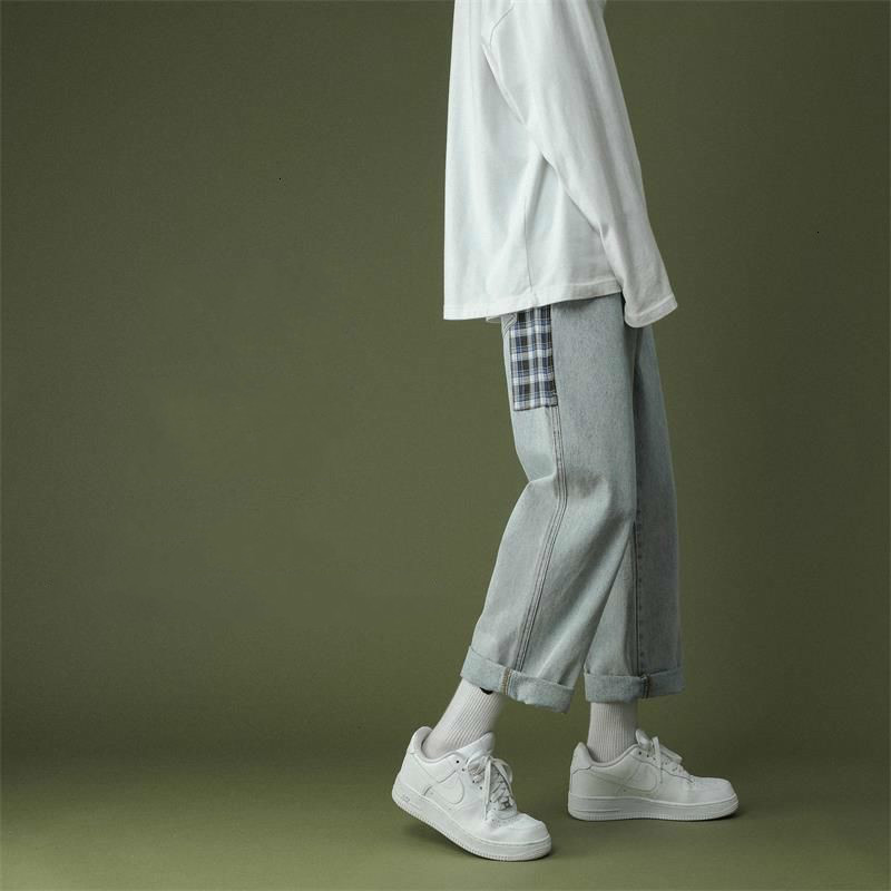 2021 New Men's Fashion Plaid Printing Nostalgic Casual Baggy Homme Straight Pants Cargo Pocket Jeans Leisure Biker Denim Trousers Yga0, Deep blue
2021 New Men's Fashion Plaid Printing Nostalgic Casual Baggy Homme Straight Pants Cargo Pocket Jeans Leisure Biker Denim Trousers Yga0, Deep blue