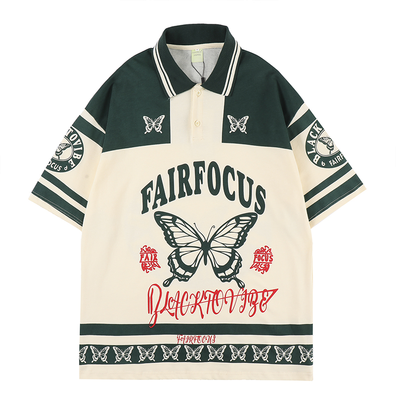 Butterfly Letter Print Patchwork Lapel Tshirts Mens and Womens Streetwear Oversize Hip Hop Short Sleeve Summer Top Tees
Butterfly Letter Print Patchwork Lapel Tshirts Mens and Womens Streetwear Oversize Hip Hop Short Sleeve Summer Top Tees