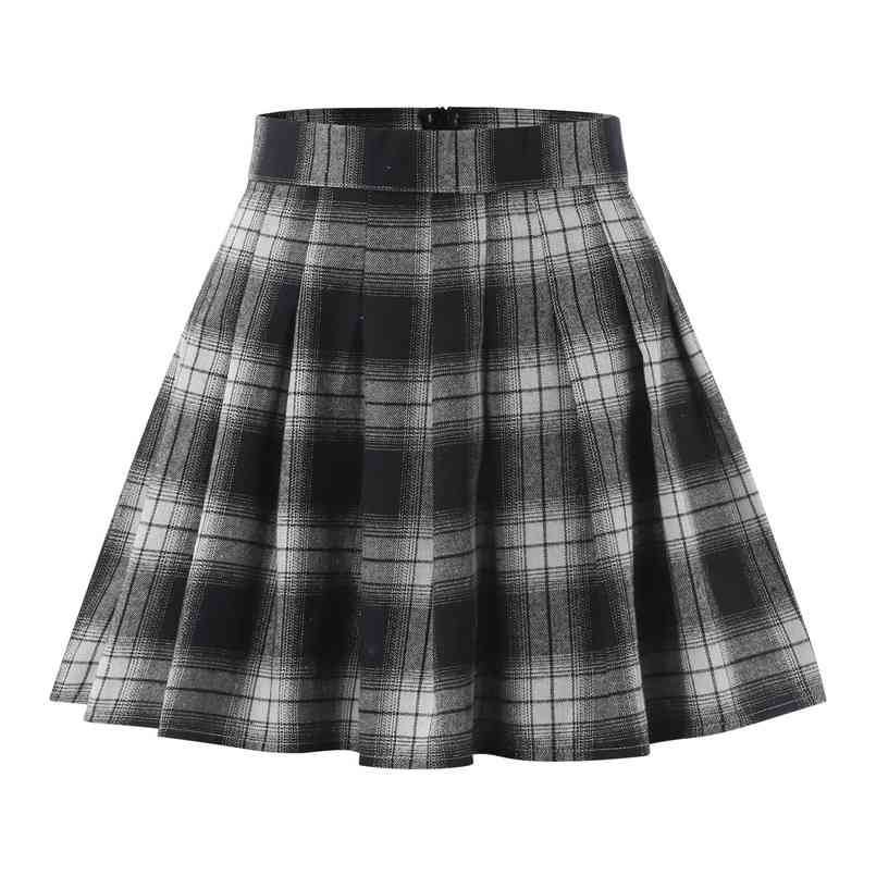 Skirts womens Mini Short Summer High Waist Female Pleated Harajuku Zipper Ladies Girls Black Plaid Skirt 210708
Skirts womens Mini Short Summer High Waist Female Pleated Harajuku Zipper Ladies Girls Black Plaid Skirt 210708