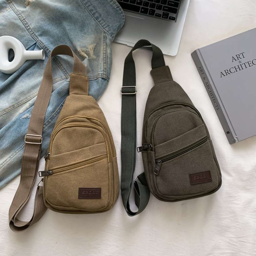 Canvas and straddle outdoor leisure women's chest autumn new men's bag, Khaki
Canvas and straddle outdoor leisure women's chest autumn new men's bag, Khaki
