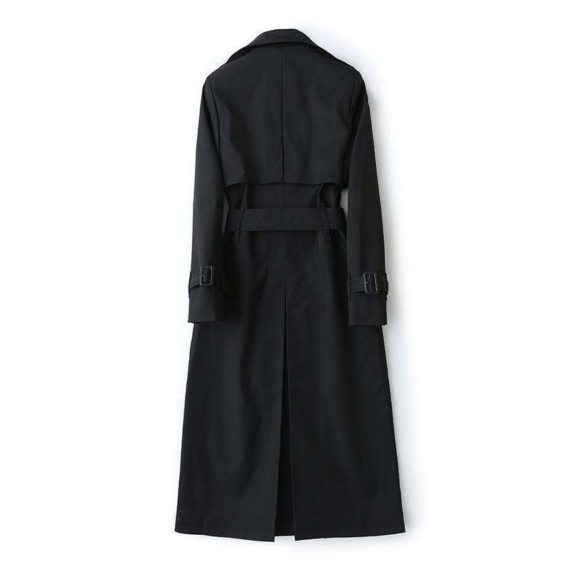 Obrix 3 Casual Style Female Spring Trench V-Neck Double Breasted Full Sleeve Pockets Belt Trench For Women 210218