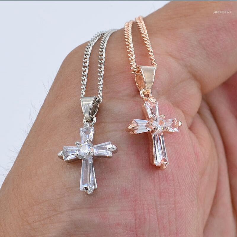 Chains Rose Gold Color Cross Pendant Necklaces For Woman Crystal Cubic Zirconia Long Necklace Bijoux Jewelry Wholesale1
Chains Rose Gold Color Cross Pendant Necklaces For Woman Crystal Cubic Zirconia Long Necklace Bijoux Jewelry Wholesale1