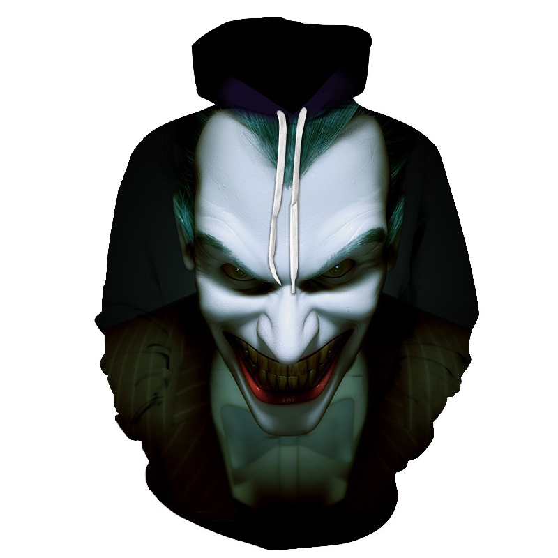 haha joker 3D Print Sweatshirt Hoodies Men and women Hip Hop Funny Autumn Streetwear Hoodies Sweatshirt For Couples Clothes 201118