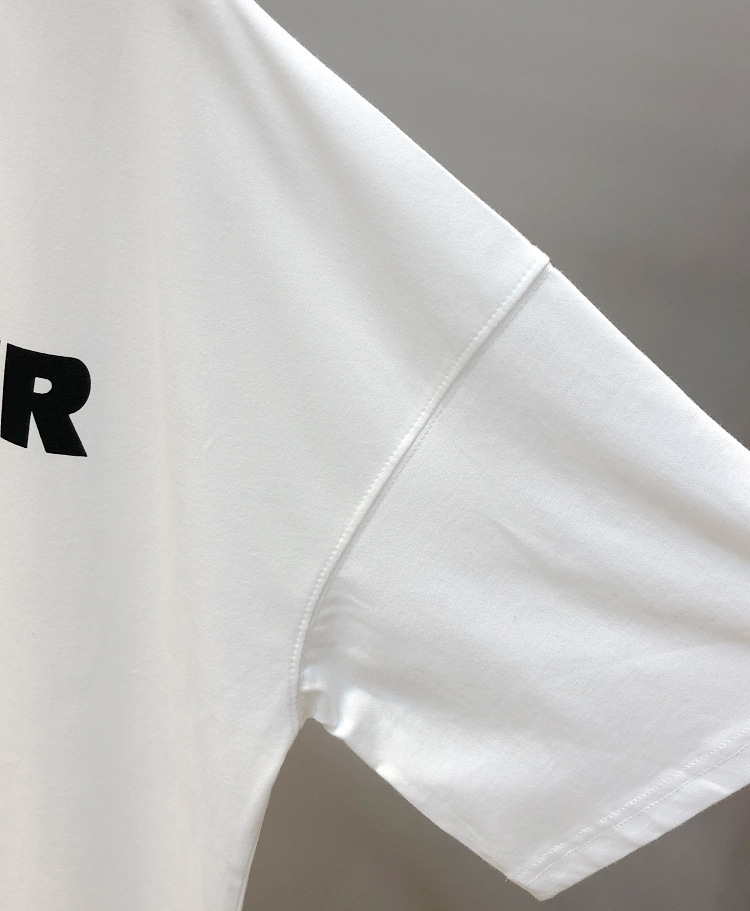 Women T-shirt Fashionable Fresh Letter Printing White Loose Short-sleeved Mid-length Men and Women Couple T-shirt 210302