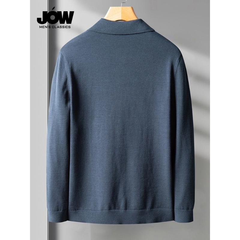 Men's Jackets Sweater Jacket Men Suit Collar Knitted Cardigan Spring Leisure Solid Color Stripe Jacquard Trend Coat Streetwear
