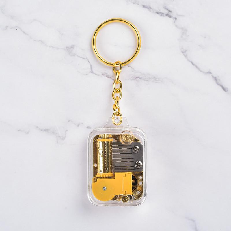 Keychains Creative Mini Gold-Plated Movement Square Keychain Pendant Music Box Birthday Gifts Crafts, Silver
Keychains Creative Mini Gold-Plated Movement Square Keychain Pendant Music Box Birthday Gifts Crafts, Silver