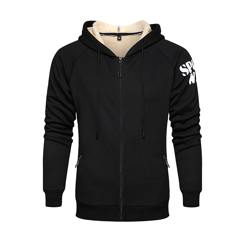Mens Hoodies Winter Thick Warm Hoodies Fur Lined Super Warm Zipper Hoodie Jacket Men Fleece Sweatshirts Zipper Coat Plus Size 201020