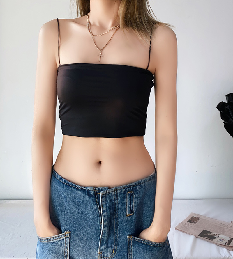 BRADELY MICHELLE 2021 Summer Women's Crop Top Sexy Elastic Cotton Camis sleeveless Short Tank Top Bar 210308