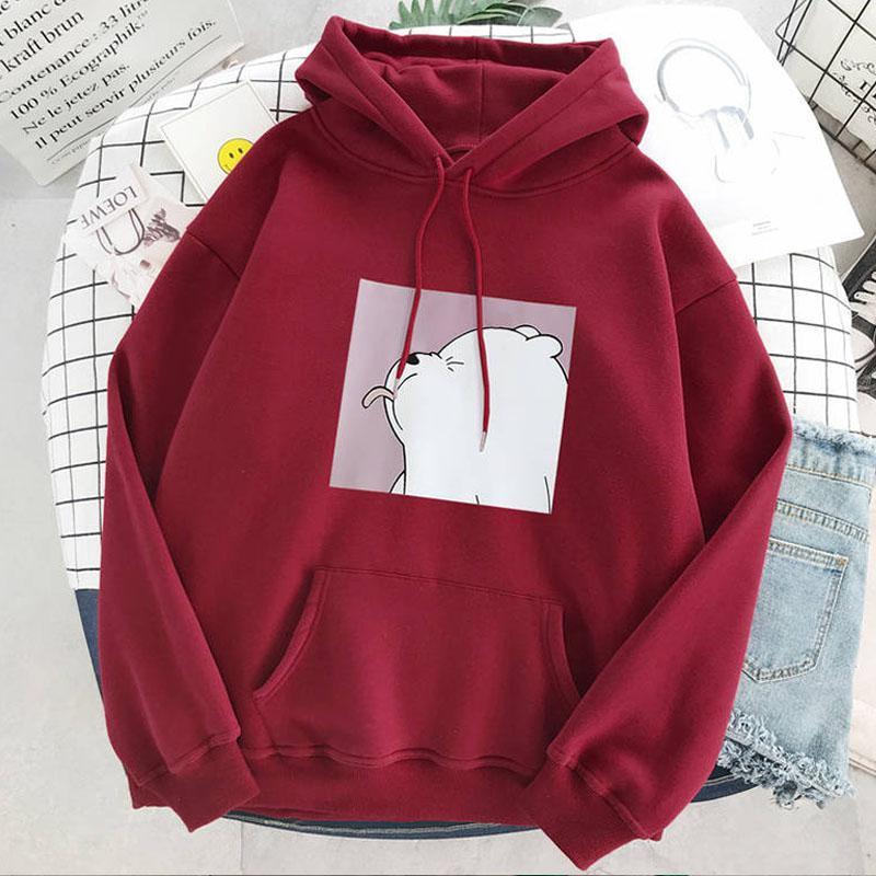 oversized print Kangaroo Pocket Sweatshirts Hoodies Hooded Harajuku Spring Casual Vintage Korean Pullovers Women sweetshirts 201102