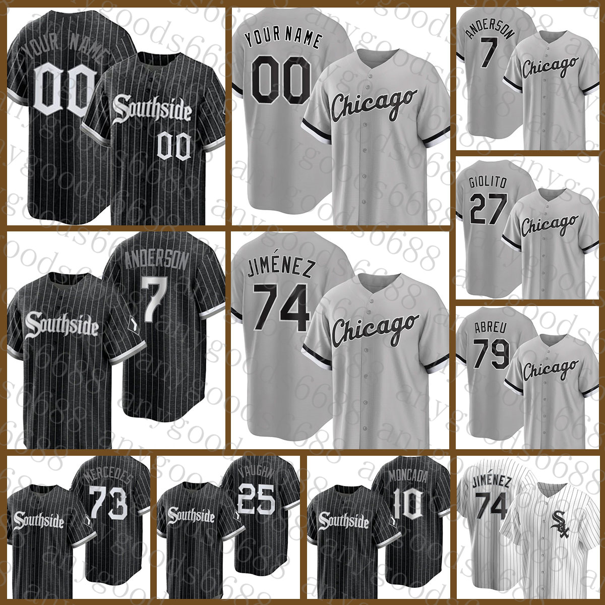 Chicago Southside White Baseball Jersey Sox 7 Tim Anderson 74 Eloy Jimenez 27 Lucas Giolito 10 Yoan Moncada 25 Andrew Vaughn 73 Yermin Mercedes 79 Jose Abreu Adam Eaton, Custom(baiwa
Chicago Southside White Baseball Jersey Sox 7 Tim Anderson 74 Eloy Jimenez 27 Lucas Giolito 10 Yoan Moncada 25 Andrew Vaughn 73 Yermin Mercedes 79 Jose Abreu Adam Eaton, Custom(baiwa