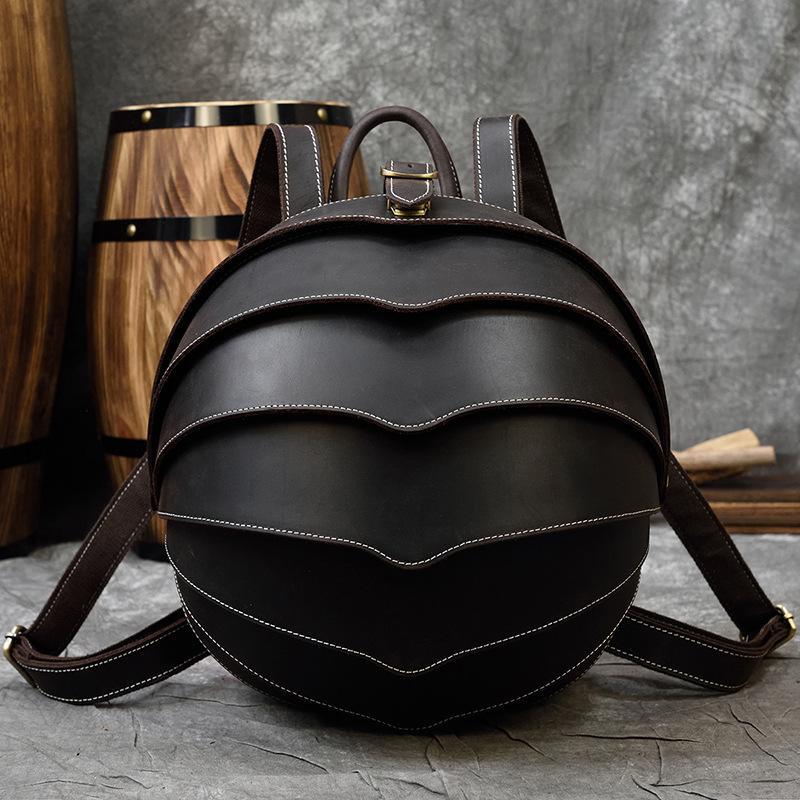 Backpack Vintage Genuine Leather Beetle Crazy Horse School Bag Travel Backpacks, Black
Backpack Vintage Genuine Leather Beetle Crazy Horse School Bag Travel Backpacks, Black