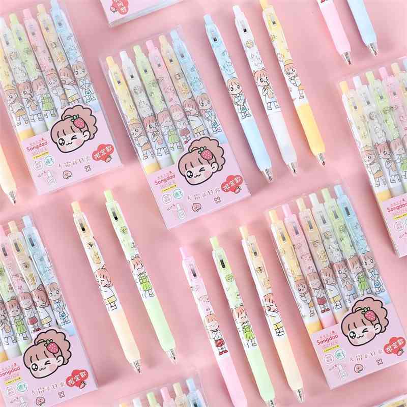 Junzi Lei six piece smooth neutral 0.5mm student office stationery quick drying push cartoon signature pen
Junzi Lei six piece smooth neutral 0.5mm student office stationery quick drying push cartoon signature pen