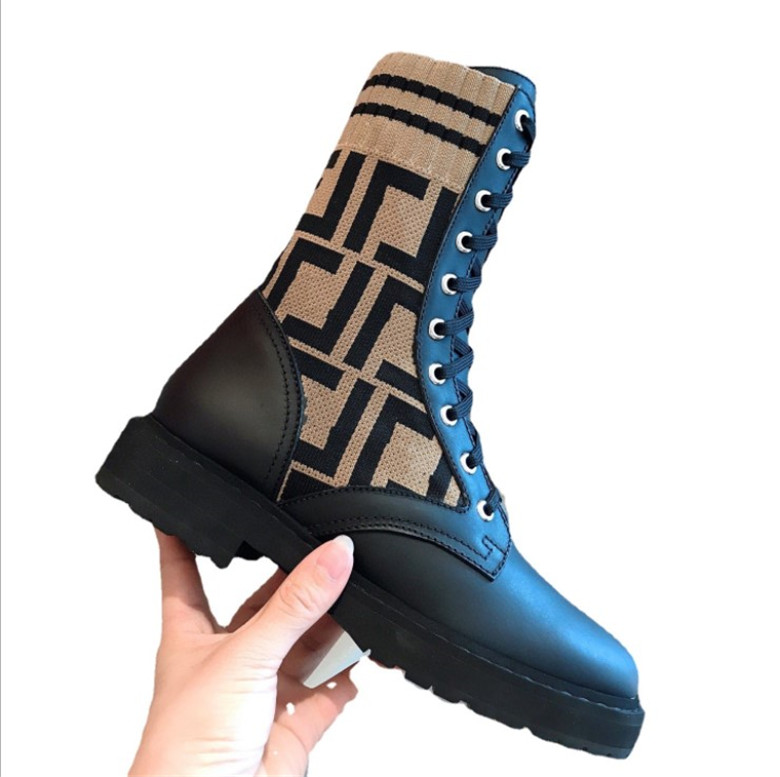 Designer Boots Combat Motocycle Shoes Women Ankle Martin Boot Knit Leather Biker Stretch Fabric Shoe Wild Comfortable Winter Booties, Black
Designer Boots Combat Motocycle Shoes Women Ankle Martin Boot Knit Leather Biker Stretch Fabric Shoe Wild Comfortable Winter Booties, Black