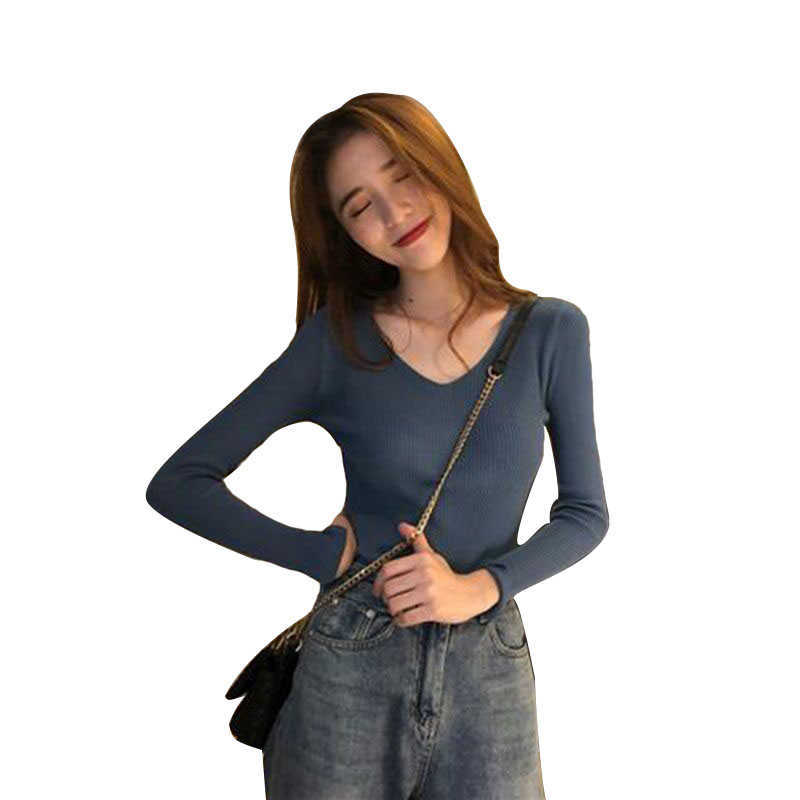 7 Colors Knitted Blouses Shirts Lady Spring Autumn Style Casual Long Sleeve V-Neck Blusas Tops DF2970 210609, Black
7 Colors Knitted Blouses Shirts Lady Spring Autumn Style Casual Long Sleeve V-Neck Blusas Tops DF2970 210609, Black