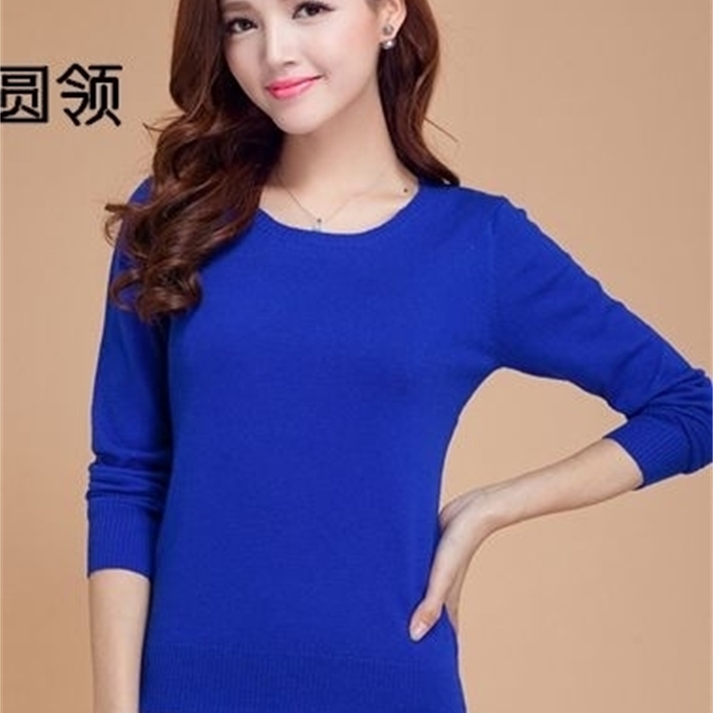 High Quality Pure Colors Autumn Winter NEW European Style Women Fashion Outwear Pullovers Knitted Cashmere Sweater Lady Big Size T200319