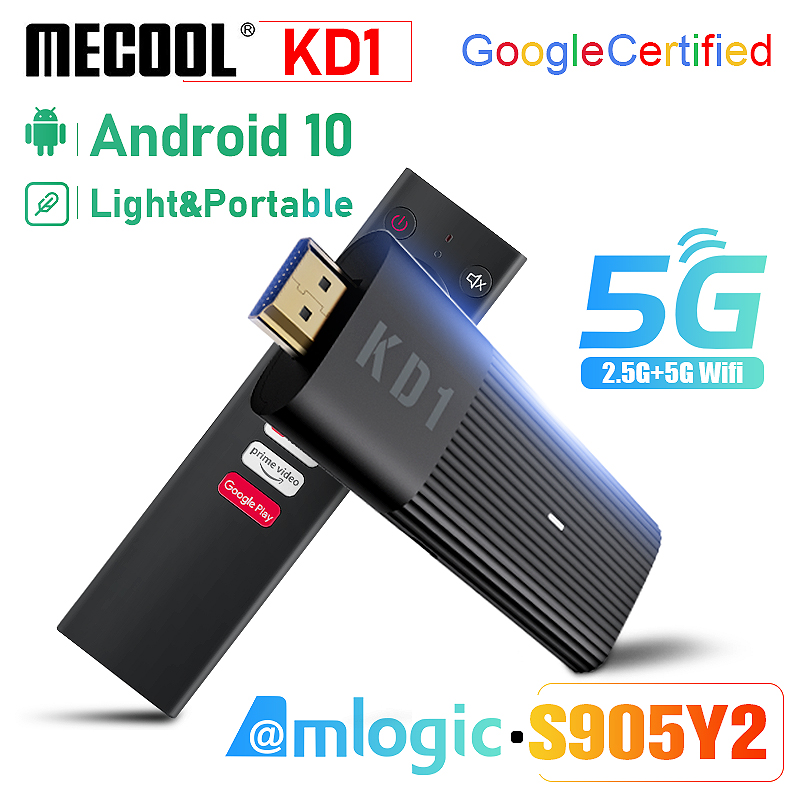 MECOOL KD1 TV Stick S905Y2 2GB RAM 16GB ROM Smart TV BOX BT4.2 Android 10 ATV OS 4K HDR10 Streaming Portable Media Player Google Certified
MECOOL KD1 TV Stick S905Y2 2GB RAM 16GB ROM Smart TV BOX BT4.2 Android 10 ATV OS 4K HDR10 Streaming Portable Media Player Google Certified