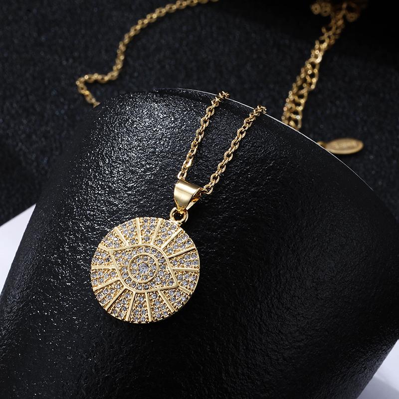 Pendant Necklaces Vintage Gold Stainless Steel Devil's Eye Necklace For Women Initial CZ Jewelry
Pendant Necklaces Vintage Gold Stainless Steel Devil's Eye Necklace For Women Initial CZ Jewelry