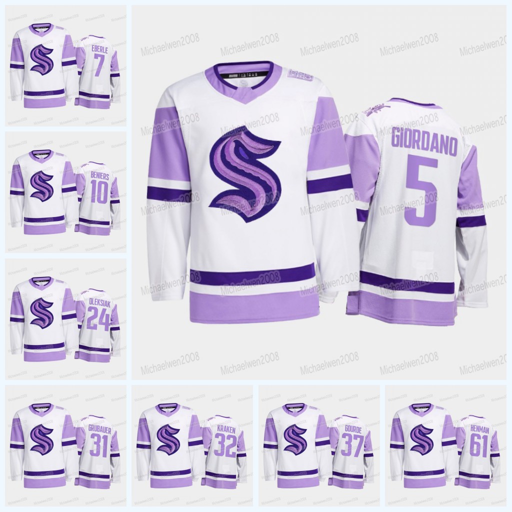 2021 Fights Cancer Seattle Kraken Jersey Mark Giordano Matthew Beniers Yanni Gourde Brandon Tanev Eberle Jeremy Lauzon Chris Driedger Morgan, Black;red
2021 Fights Cancer Seattle Kraken Jersey Mark Giordano Matthew Beniers Yanni Gourde Brandon Tanev Eberle Jeremy Lauzon Chris Driedger Morgan, Black;red