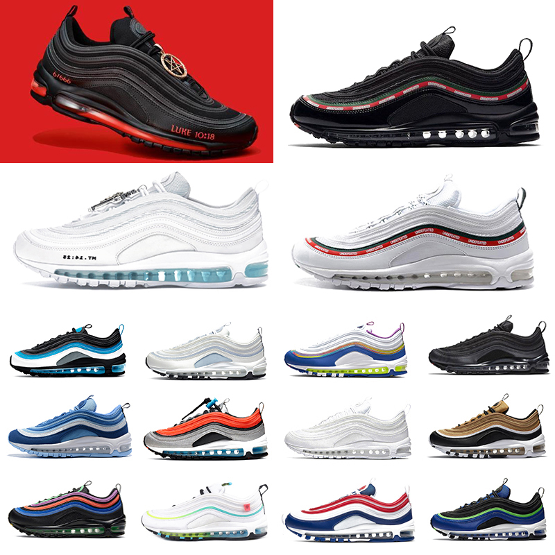 97s mens running shoes triple black white Blue Hero Metalic Gold MSCHF x INRI Jesus men women trainers sports sneakers, Color#42
97s mens running shoes triple black white Blue Hero Metalic Gold MSCHF x INRI Jesus men women trainers sports sneakers, Color#42