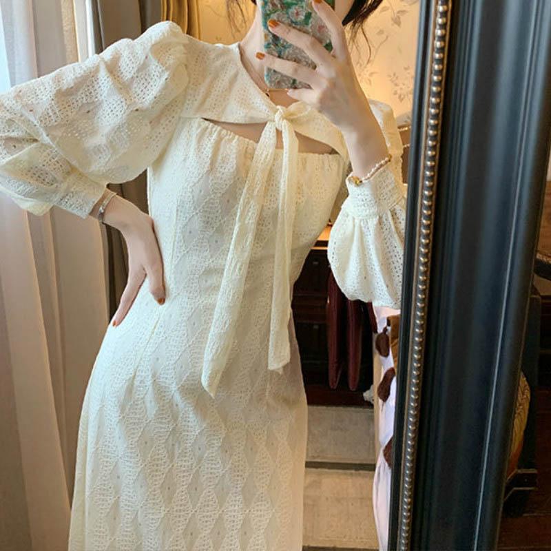 Casual Dresses Elegant Hollow Out Lace Dress Women One Piece Long Sleeve Party Female Vintage Square Collar 2021 Autumn Winter Midi, Black;gray
Casual Dresses Elegant Hollow Out Lace Dress Women One Piece Long Sleeve Party Female Vintage Square Collar 2021 Autumn Winter Midi, Black;gray