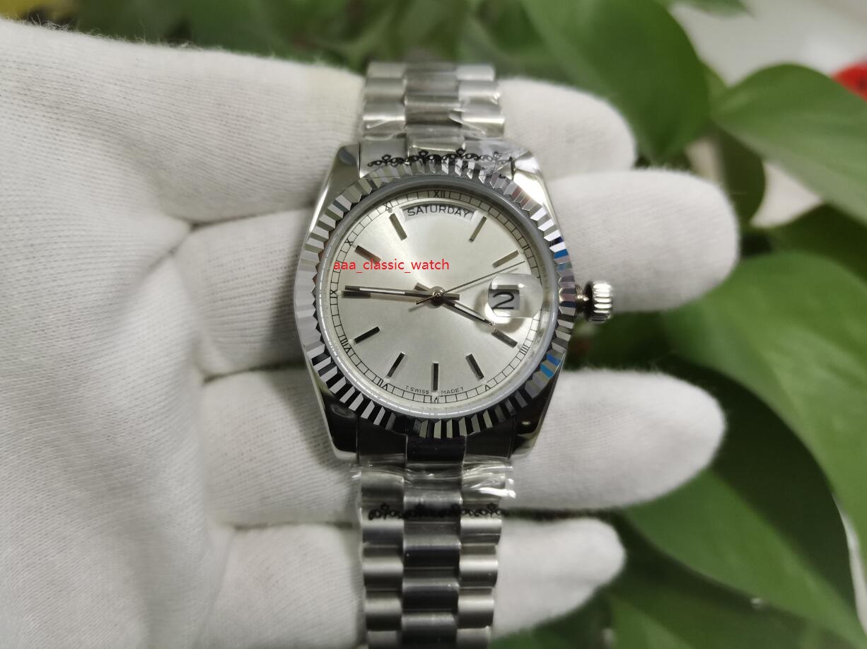 Factory supplier Top High Quality Wristwatches 36mm Silver Dial 18034 Asia 2813 Mechanical Automatic Women's Watch Mens Men's Watches
