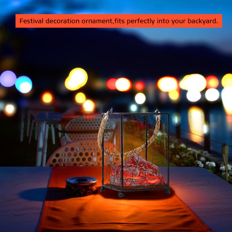 Night Lights Simulation Charcoal Fire Lamp - Fireplace Lattern Bright LED Portable Lighted Tabletop Flameless Lantern Decoration
Night Lights Simulation Charcoal Fire Lamp - Fireplace Lattern Bright LED Portable Lighted Tabletop Flameless Lantern Decoration