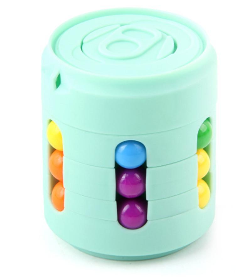 2021 Decompression Toy Coke Can Cube Finger Toys Children's Creative Funs Magic Bead Intellectual Rotating Game
