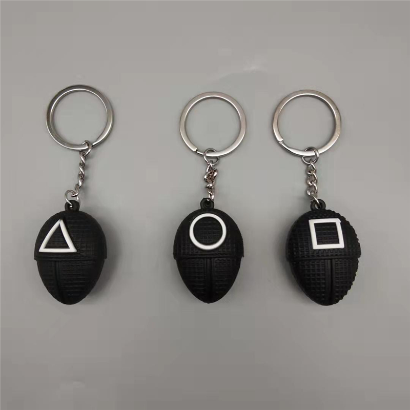 Black Squid Game Key Chain Ring 3D Silicone Round Triangle Square Design Oval Keychains Pendant Bag Charm Gifts Car Keyrings Holder Jewelry Accessories US FedEx Free
Black Squid Game Key Chain Ring 3D Silicone Round Triangle Square Design Oval Keychains Pendant Bag Charm Gifts Car Keyrings Holder Jewelry Accessories US FedEx Free