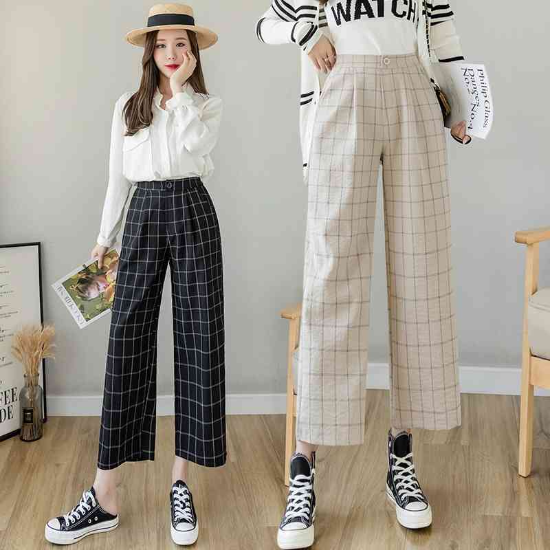 Plus Size Summer Cotton Linen Women' Pants High Waist Button Straight Plaid Women Vintage Female Trouses Pockets 210603, Apricot
Plus Size Summer Cotton Linen Women' Pants High Waist Button Straight Plaid Women Vintage Female Trouses Pockets 210603, Apricot