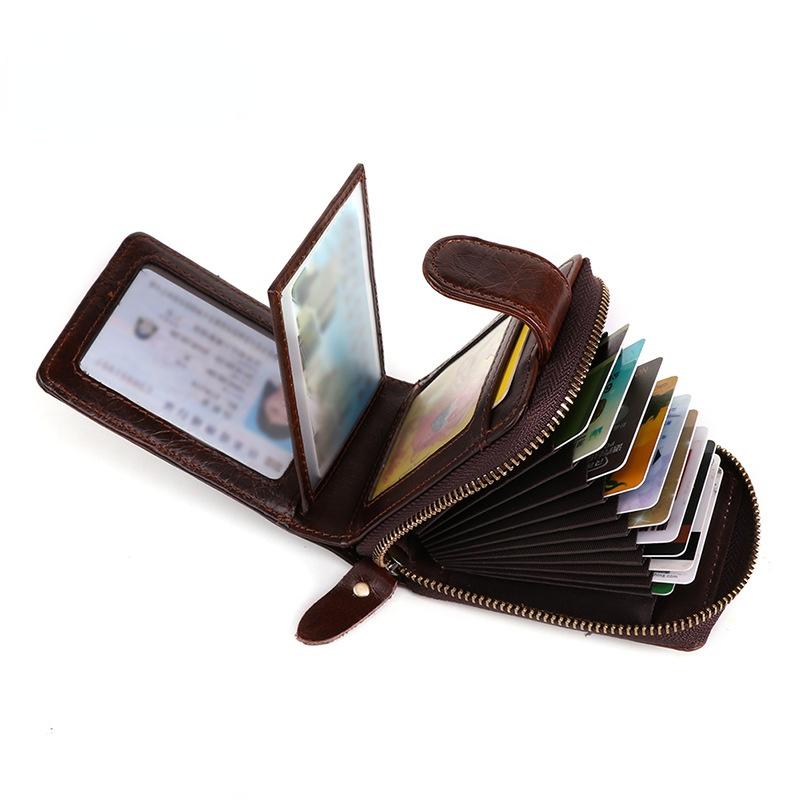 Card Holders RFID Real Pickup Bag Multifunctional First Layer Cowhide Organ Cover Multi Slot Bank Change Storage, K035 brown
Card Holders RFID Real Pickup Bag Multifunctional First Layer Cowhide Organ Cover Multi Slot Bank Change Storage, K035 brown