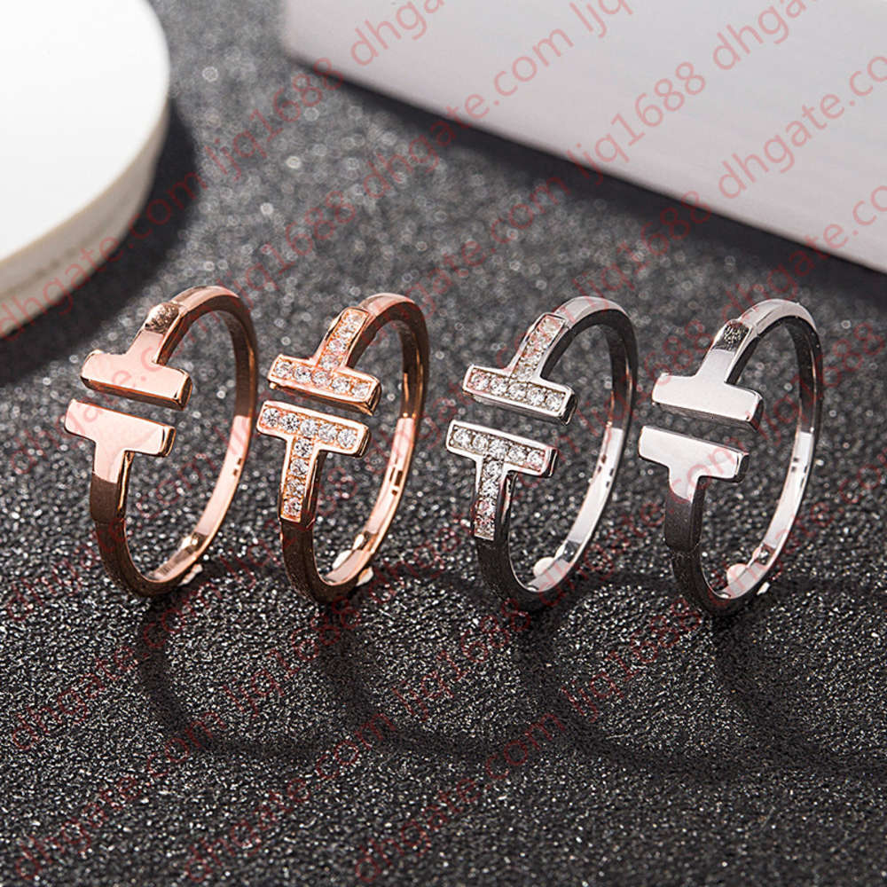 Fashion love jewelry S925 sterling silver rings for women open diamond rings rose gold letter T style Wedding ring
Fashion love jewelry S925 sterling silver rings for women open diamond rings rose gold letter T style Wedding ring