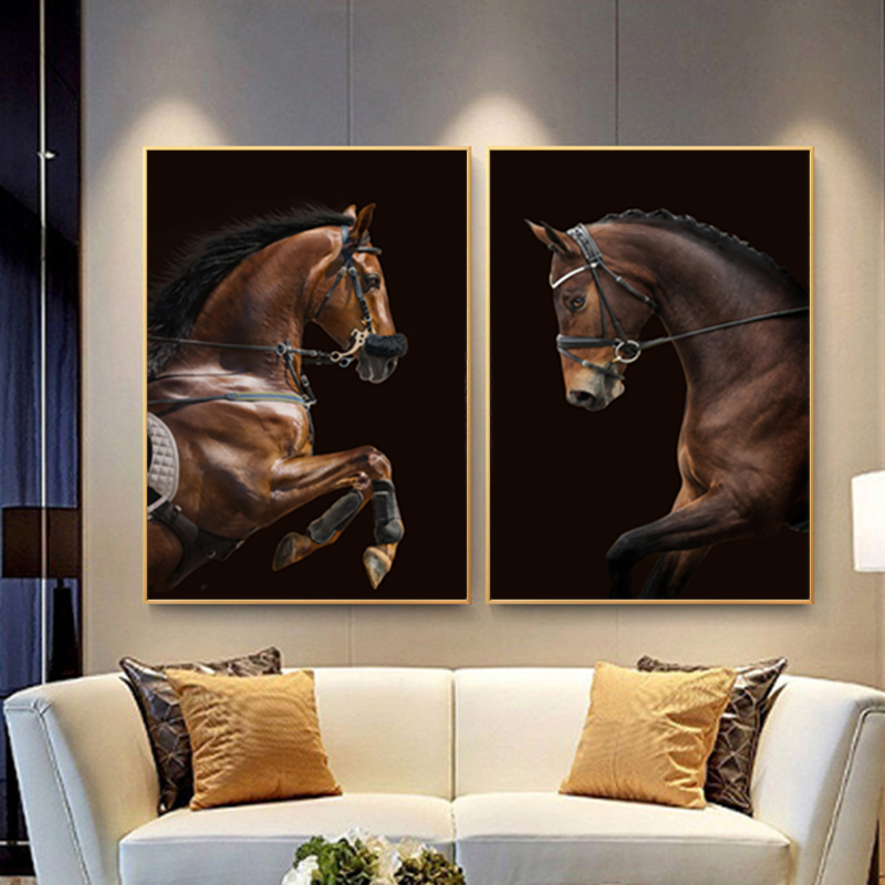 Horse Poster Wall Horses Painting Canvas Pictures Wall Art For Living Room Modern Home Decor Animal Posters And Prints