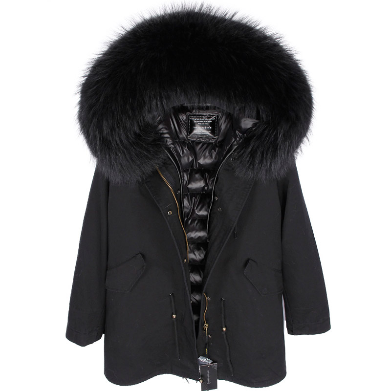2020 winter new detachable down liner large fur collar fur down jacket female long section, Black
2020 winter new detachable down liner large fur collar fur down jacket female long section, Black
