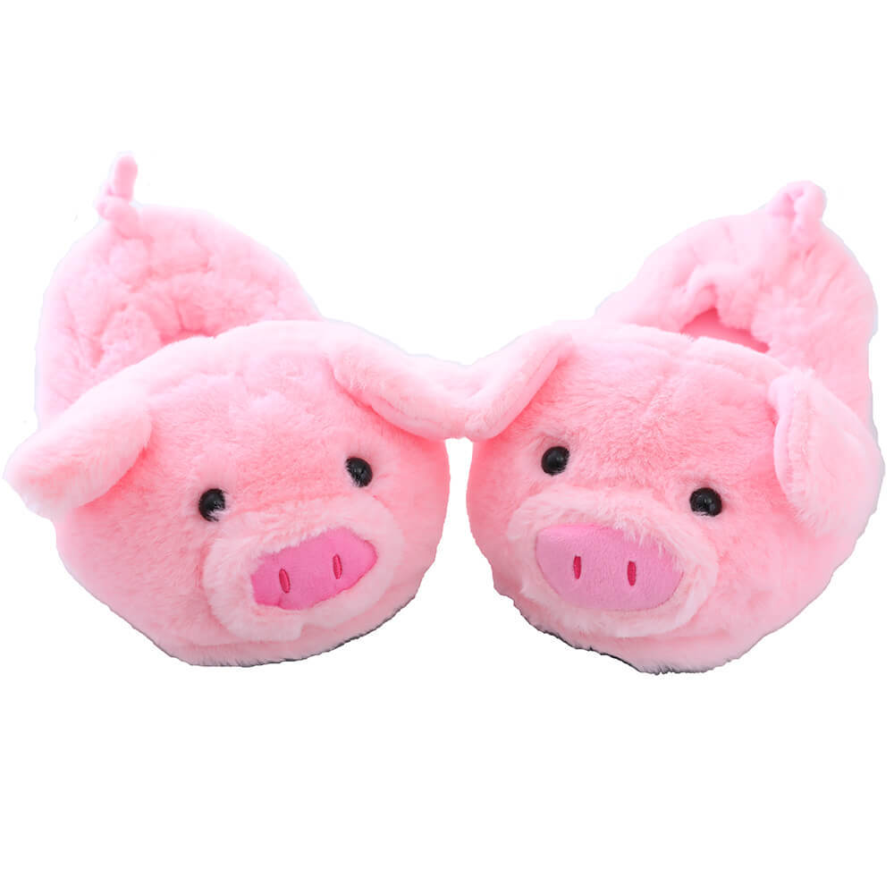 Millffy large size plush comfort code couple Pack heel pink pig slippers ins style cute pig cotton slippers couple home shoes 210225