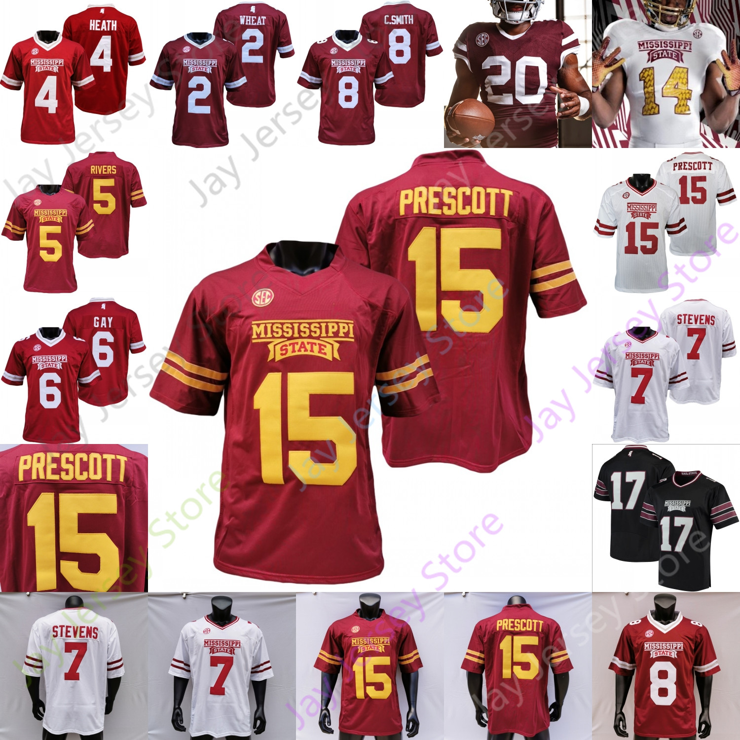 Mississippi State Bulldogs MSU Football Jersey NCAA College Dak Prescott Will Rogers Marks Thomas Ducking Dillon Jett Johnson Watson Richardson Harvey Cox Gay, White i
Mississippi State Bulldogs MSU Football Jersey NCAA College Dak Prescott Will Rogers Marks Thomas Ducking Dillon Jett Johnson Watson Richardson Harvey Cox Gay, White i