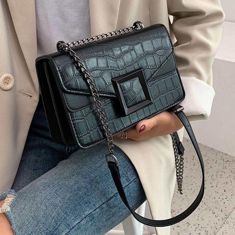 Stone Pattern PU Leather Crossbody Bags For Women 2021 New Small Shoulder Simple Bag Female Luxury Chain Handbags And Purses Sac, Black
Stone Pattern PU Leather Crossbody Bags For Women 2021 New Small Shoulder Simple Bag Female Luxury Chain Handbags And Purses Sac, Black