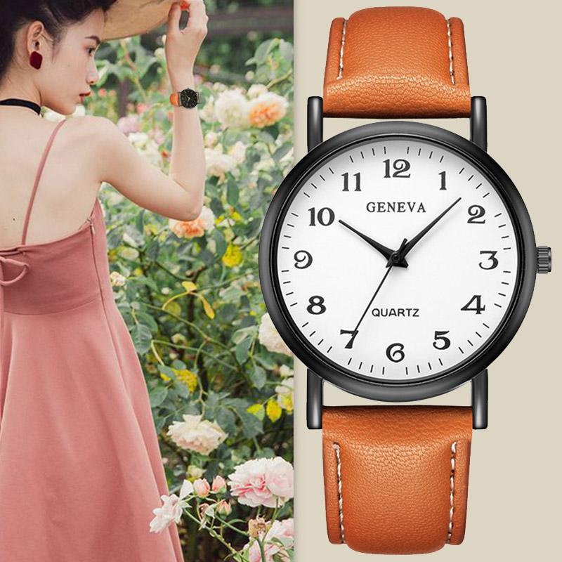 Wristwatches Women Watches Leather Band Fashion Ladies Wrist Watch Brown Black Casual Dress Top Relogio Feminino 2021, Brown white
Wristwatches Women Watches Leather Band Fashion Ladies Wrist Watch Brown Black Casual Dress Top Relogio Feminino 2021, Brown white