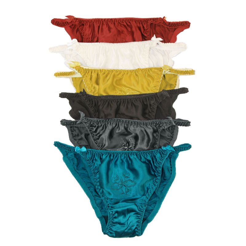 Natural Silk Women's String Bikinis Panties W/ Cotton Crotch Economic (Pack of 6) US S L XL XXL, Multi
Natural Silk Women's String Bikinis Panties W/ Cotton Crotch Economic (Pack of 6) US S L XL XXL, Multi