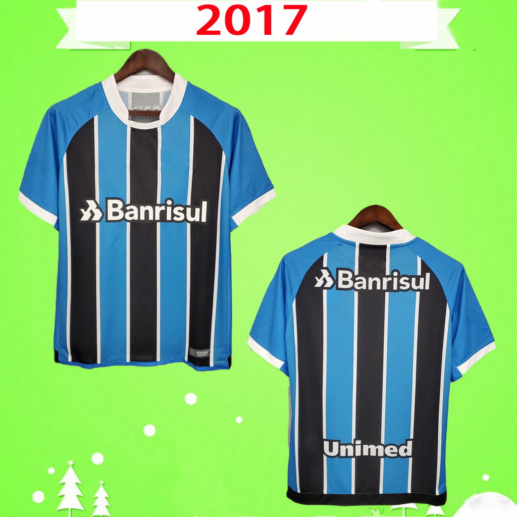 2017 retro Gremio soccer jerseys home blue black vintage old classic football shirt 17 18 top quality #7 LUAN, Black;yellow
2017 retro Gremio soccer jerseys home blue black vintage old classic football shirt 17 18 top quality #7 LUAN, Black;yellow