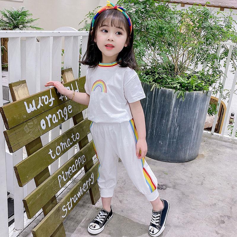 Clothing Sets Toddler Girls Clothes Rainbow Print T-shirt Top + Pants Suit Set Outfit Children Costumes For, White
Clothing Sets Toddler Girls Clothes Rainbow Print T-shirt Top + Pants Suit Set Outfit Children Costumes For, White