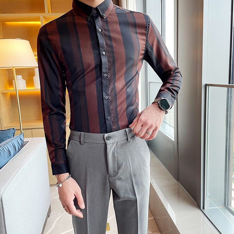 New Preto/vermelho De Luxo Manga Longa Listras Largas Camisas Para Roupas Masculinas 2021 Simples Fino Ajuste Casual Vestido Formal 3xl-m Bk, Red
New Preto/vermelho De Luxo Manga Longa Listras Largas Camisas Para Roupas Masculinas 2021 Simples Fino Ajuste Casual Vestido Formal 3xl-m Bk, Red
