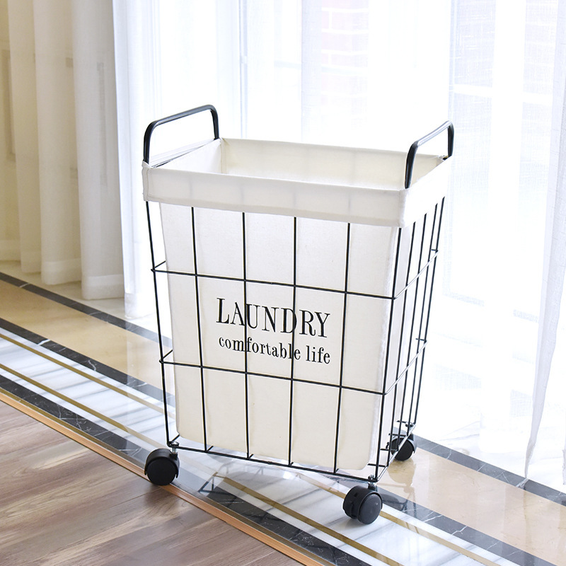 Dirty Clothes Storage Basket With lid Organizer Basket Collapsible Large Laundry Hamper Waterproof Home Laundry Basket 210316