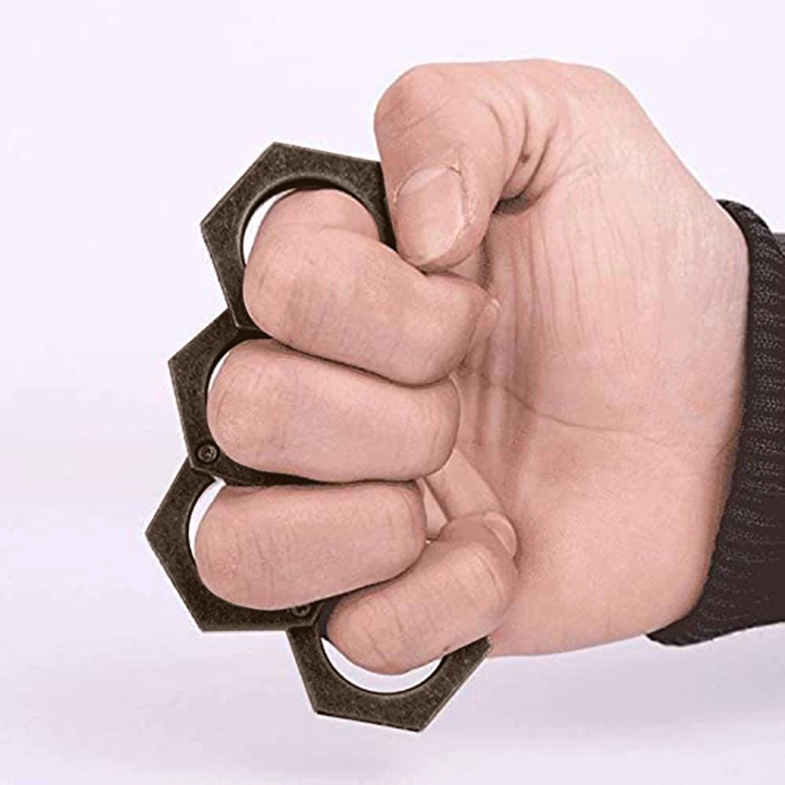 4Pcs Circular Survival Ring Hard Self-defense Rings Men Geometric Shape Metal Broken Window Safety Ring for Emergency Outdoor